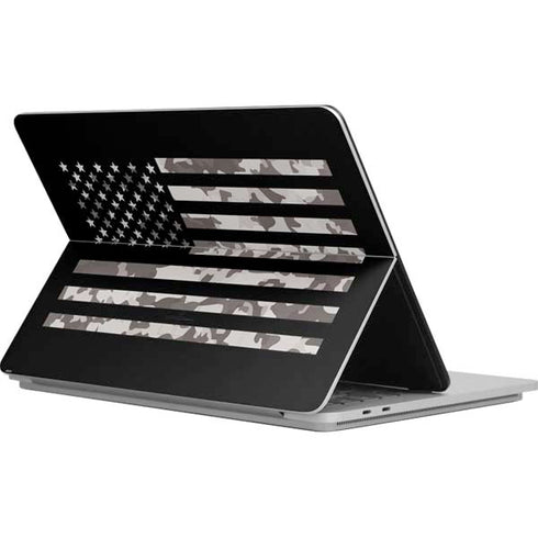 Black and White Camo American Flag Surface Laptop Studio Skin